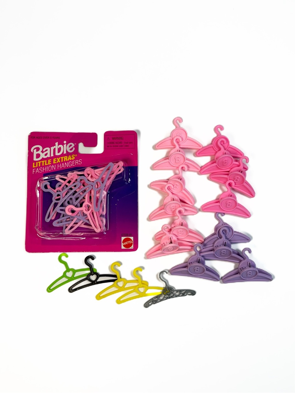 Huge Lot of Barbie Hangers New in Box Clip Pink Purple Vintage 90s
